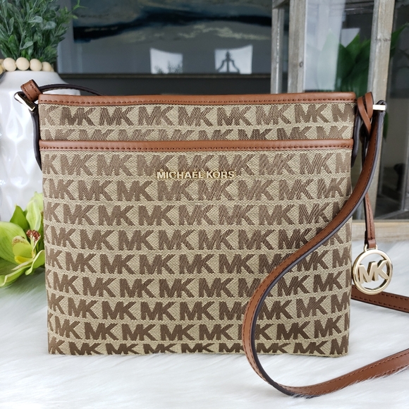 Michael Kors Beige Canvas Crossbody Bag main image 0